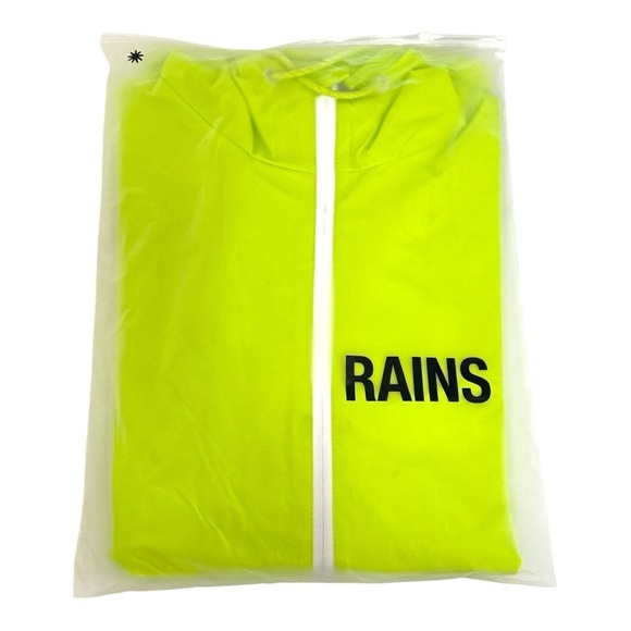 RAINS Reflective‎ Digital Lime Unisex Storm Breaker Jacket | L - Picture 5 of 8